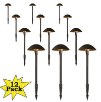Outdoor Landscape Lighting LED 12V Low Voltage ALPCC06 6- and 12-Pack 5W 3CCT LED Landscape Pathway Light Package, 12V Low Voltage Modern Path Lights 12 Pack