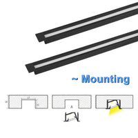 Outdoor Landscape Lighting LED 12V Low Voltage AP42 8 ft Aluminum Channel 0.78″ (W) x .0.45″ (H) for LED Strip Light with Cover and End Caps | 25 Pack