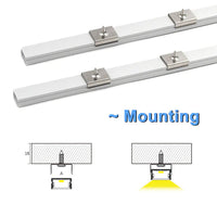 Outdoor Landscape Lighting LED 12V Low Voltage AP46M 8 ft Aluminum Channel Surface Mount 0.59″(W) x 0.31″(H) for LED Strip Lights | 10 Pack