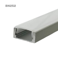 Outdoor Landscape Lighting LED 12V Low Voltage BN252 Rectangular Surface Mounted 8 ft Aluminum Channel 10 Pack for 0.43
