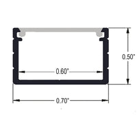Outdoor Landscape Lighting LED 12V Low Voltage BN269 Rectangular 8 ft Aluminum Channel 0.70