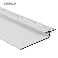 Outdoor Landscape Lighting LED 12V Low Voltage BN5619 Plaster In Baseboard 8 ft Architectural Wall Recessed Aluminum Channel 3.97