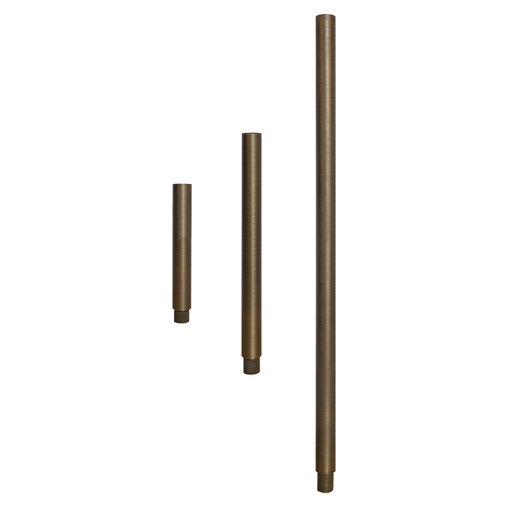 Outdoor Landscape Lighting LED 12V Low Voltage BPE - Brass Post Extension 6", 12" or 24" for Brass Path/Spot Light Fixtures