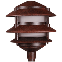 Outdoor Landscape Lighting LED 12V Low Voltage KL302 12V AC/DC Aluminum Low Voltage Landscape Lighting 3 Tier Pagoda Path Light G4 Socket