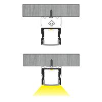 Outdoor Landscape Lighting LED 12V Low Voltage BN253 Square Surface Mounted 8 ft Aluminum Channel 10 Pack for 0.49
