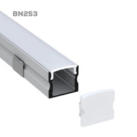 Outdoor Landscape Lighting LED 12V Low Voltage BN253 Square Surface Mounted 8 ft Aluminum Channel 10 Pack for 0.49