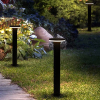 Outdoor Landscape Lighting LED 12V Low Voltage CDPA64 12W Bollard Aluminum Pathway Lighting LED Circle Top Modern 12V Low Voltage