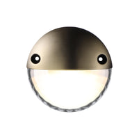 Outdoor Landscape Lighting LED 12V Low Voltage STAL01 Nova Aluminum Round Surface Mount Integrated 2.5W 3000K LED Deck Light Low Voltage Landscape Lighting Brown 1 Pack