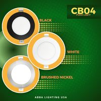 Outdoor Landscape Lighting LED 12V Low Voltage CB04 4x/8x/12x Package 10W 3CCT Round Slim 12V AC/DC LED Panel Puck Light Low Voltage Lighting Fixture
