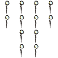 Outdoor Landscape Lighting LED 12V Low Voltage CCDA95 7W LED 4x/8x/12x Package 12V Low Voltage 3CCT Wide Beam Directional Outdoor Landscape Lighting Aluminum Spotlight 12 Pack