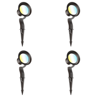 Outdoor Landscape Lighting LED 12V Low Voltage CCDA95 7W LED 4x/8x/12x Package 12V Low Voltage 3CCT Wide Beam Directional Outdoor Landscape Lighting Aluminum Spotlight 4 Pack