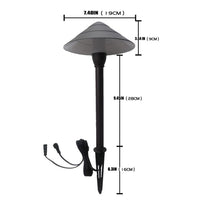 Outdoor Landscape Lighting LED 12V Low Voltage CDPA65 4x/8x/12x Package 3W Beaded Swivel Hat 3000K Warm White Integrated LED 12V Low Voltage Aluminum Path Light