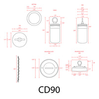 Outdoor Landscape Lighting LED 12V Low Voltage CD90 4x/8x/12x Package AC12V Low Voltage 3000K Warm White Integrated LED Philips Bulb Cylinder Pendant Light Hanging Spotlight