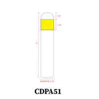 Outdoor Landscape Lighting LED 12V Low Voltage CDPA51 4x/8x/12x Package 3W 12V 3000K Warm White Integrated LED Garden Bollard 12V Low Voltage Aluminum Path Light