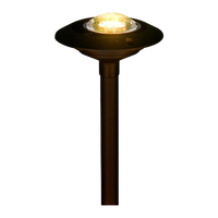 Outdoor Landscape Lighting LED 12V Low Voltage CDPA52 3W 12V AC/DC 3000K Warm White Integrated LED Aluminum Low Voltage Landscape Lighting 3 Tier Pagoda Path Light