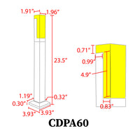 Outdoor Landscape Lighting LED 12V Low Voltage CDPA60 10W 3000K Warm White LED Low Voltage Bollard Landscape Light | Low Voltage Path Light