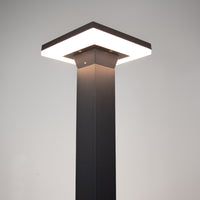 Outdoor Landscape Lighting LED 12V Low Voltage CDPA63 12W Bollard Aluminum Pathway Lighting LED Square Top Modern 12V Low Voltage