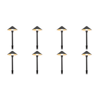 Outdoor Landscape Lighting LED 12V Low Voltage CDPA65 4x/8x/12x Package 3W Beaded Swivel Hat 3000K Warm White Integrated LED 12V Low Voltage Aluminum Path Light Bronze 8 Pack
