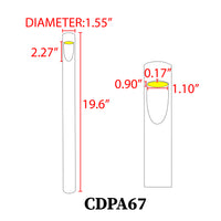 Outdoor Landscape Lighting LED 12V Low Voltage CDPA67 3W LED Uni Directional Slit Cylinder Bollard Aluminum Path Light 12V Low Voltage Outdoor Landscape Lighting