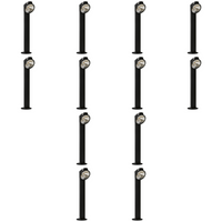 Outdoor Landscape Lighting LED 12V Low Voltage CDPA69 4x/8x/12x Package 10W LED Multi Directional Bollard Aluminum Path Light 12V Low Voltage Outdoor Landscape Lighting 12 Pack