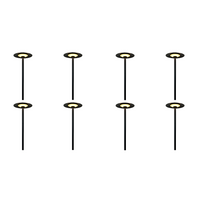 Outdoor Landscape Lighting LED 12V Low Voltage CDPA73 4x/8x/12x Package 6W 3000K Heavy Duty Cast Aluminum Adjustable LED 12V Low Voltage Outdoor Landscape Path Light 8 Pack