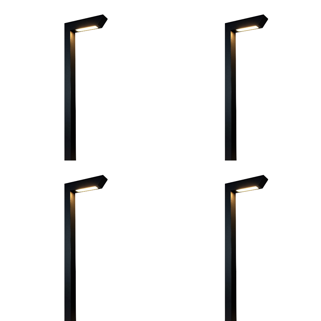Outdoor Landscape Lighting LED 12V Low Voltage CDPA75 4x/8x/12x Package 5W Heavy Duty Cast Aluminum LED 12V Low Voltage Outdoor Landscape 3 Customizable Color Temperature Path Light 4 Pack