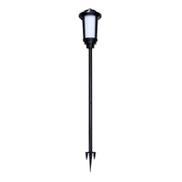 Outdoor Landscape Lighting LED 12V Low Voltage CDPA76 Heavy Duty Cast Aluminum 12V Low Voltage 1.7W Integrated Tiki Torch Flame Fire Effect LED Outdoor Landscape 2200K Tall Path Light