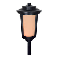 Outdoor Landscape Lighting LED 12V Low Voltage CDPA76 Heavy Duty Cast Aluminum 12V Low Voltage 1.7W Integrated Tiki Torch Flame Fire Effect LED Outdoor Landscape 2200K Tall Path Light