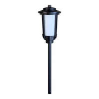 Outdoor Landscape Lighting LED 12V Low Voltage CDPA76 Heavy Duty Cast Aluminum 12V Low Voltage 1.7W Integrated Tiki Torch Flame Fire Effect LED Outdoor Landscape 2200K Tall Path Light
