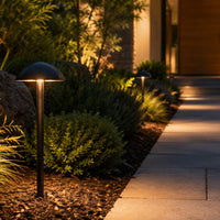 Outdoor Landscape Lighting LED 12V Low Voltage CDPA80 5W 12V AC/DC Low Voltage Dome Mushroom Hat 3000K Integrated LED Aluminum Path Light