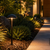 Outdoor Landscape Lighting LED 12V Low Voltage CDPA80 4x/8x/12x Package 5W 12V-24V AC/DC Low Voltage Dome-shaped Umbrella Hat 3000K Warm White Integrated LED Aluminum Path Light