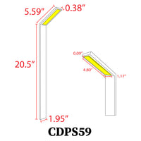 Outdoor Landscape Lighting LED 12V Low Voltage CDPS59 3W Stainless Steel 12V Low Voltage LED Linear Path Light Directional Fixture