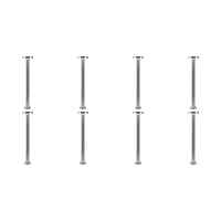 Outdoor Landscape Lighting LED 12V Low Voltage CDPS72 4x/8x/12x Package 7W Stainless Steel Bollard Pathway Lighting LED Circle Top Modern 12V Low Voltage 8 Package
