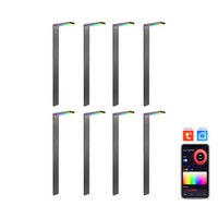 Outdoor Landscape Lighting LED 12V Low Voltage CDPSR58 4x/8x/12x Package Wi-Fi Smart RGBCW 3W Stainless Steel Directional Pathway Light LED 12V Low Voltage Bollard Landscape Lighting Stainless Steel 8 Pack