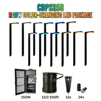 Outdoor Landscape Lighting LED 12V Low Voltage RGBW Color Changing LED Holiday Package: (12) Spotlight or (12) Path Lights with Wires and Connectors CDPSR58 Black Stainless Steel 3W LED Path Lights