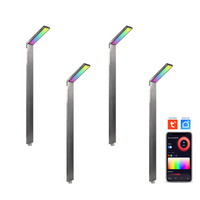 Outdoor Landscape Lighting LED 12V Low Voltage CDPSR59 4x/8x/12x Package Wi-Fi Smart RGBCW 3W Stainless Steel Directional 12V Low Voltage Pathway Light LED Bollard Landscape Lighting