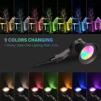 Outdoor Landscape Lighting LED 12V Low Voltage CDRA95 4x/8x/12x Package 10W 12V Low Voltage LED Smart Wi-Fi RGBW Wide Beam Directional Outdoor Landscape Aluminum Spotlight
