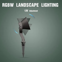 Outdoor Landscape Lighting LED 12V Low Voltage CDRA95 4x/8x/12x Package 10W 12V Low Voltage LED Smart Wi-Fi RGBW Wide Beam Directional Outdoor Landscape Aluminum Spotlight