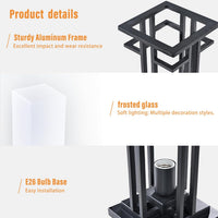Outdoor Landscape Lighting LED 12V Low Voltage CPLA18 High Voltage Outdoor Frosted Glass Lamp Post Lantern for 6