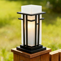 Outdoor Landscape Lighting LED 12V Low Voltage CPLA18 High Voltage Outdoor Frosted Glass Lamp Post Lantern for 6
