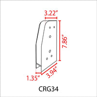 Outdoor Landscape Lighting LED 12V Low Voltage CRG34 3.9″x 1.37″x 7.8″ Paver Well Light - Heavy Duty Cast Aluminum, IP65 3.5W 3000K AC/DC 12V Low Voltage COB