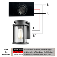 Outdoor Landscape Lighting LED 12V Low Voltage PCS01 Photocell Sensor Switch, 120V AC Outdoor Hard-Wired Post Eye Light Control, Dusk to Dawn Sensor, Automatic Illumination Detection Circuit