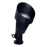 DL02 12V Low Voltage LED Landscape Spotlight | Waterproof Aluminum Outdoor Directional Light with MR16 Socket - Black / None