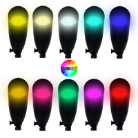 Outdoor Landscape Lighting LED 12V Low Voltage DL05R 8W RGBCW Cast Aluminum 12V AC/DC Low Voltage Integrated LED Smooth Bullet Directional Outdoor Spotlight IP65