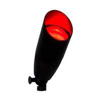 Outdoor Landscape Lighting LED 12V Low Voltage DL05R 8W RGBCW Cast Aluminum 12V AC/DC Low Voltage Integrated LED Smooth Bullet Directional Outdoor Spotlight IP65