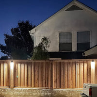 Outdoor Landscape Lighting LED 12V Low Voltage DLA04 12-Pack 5W Low Voltage 5CCT 1800K/2700K/3000K/4000K/5000K Warm White Integrated LED Outdoor Fence Deck Down Lights Package, 12V LED Step Patio Landscape Lights
