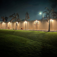 Outdoor Landscape Lighting LED 12V Low Voltage DLA04 12-Pack 5W Low Voltage 5CCT 1800K/2700K/3000K/4000K/5000K Warm White Integrated LED Outdoor Fence Deck Down Lights Package, 12V LED Step Patio Landscape Lights