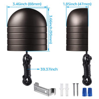 Outdoor Landscape Lighting LED 12V Low Voltage DLA04 12-Pack 5W Low Voltage 5CCT 1800K/2700K/3000K/4000K/5000K Warm White Integrated LED Outdoor Fence Deck Down Lights Package, 12V LED Step Patio Landscape Lights