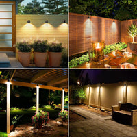Outdoor Landscape Lighting LED 12V Low Voltage DLA04 12-Pack 5W Low Voltage 5CCT 1800K/2700K/3000K/4000K/5000K Warm White Integrated LED Outdoor Fence Deck Down Lights Package, 12V LED Step Patio Landscape Lights
