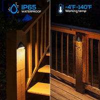 Outdoor Landscape Lighting LED 12V Low Voltage DLA05 4-Pack 5W 5CCT 1800K/2700K/3000K/4000K/5000K Low Voltage Integrated LED Outdoor Fence Deck Down Lights Package, 12V LED Step Patio Landscape Lights
